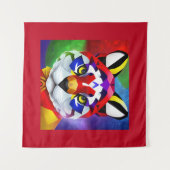 Alexander's Cat roter Teppich Wandteppich (Vorderseite (Horizontal))