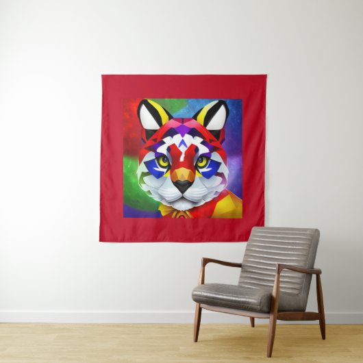 Alexander's Cat roter Teppich Wandteppich (Beispiel)