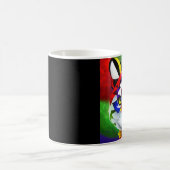 Alexander's Cat schwarze linke Hand Tasse (Mittel)