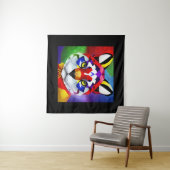 Alexander's Cat schwarzer Teppich Wandteppich (Beispiel (Horizontal))