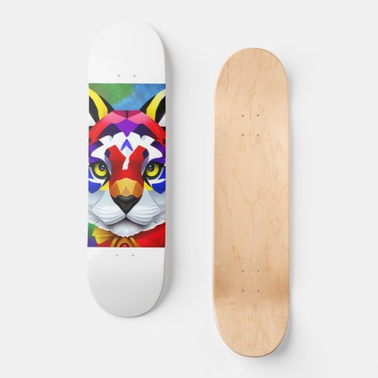 Alexander's Cat-White-Skateboard Skateboard (Vorderseite)