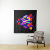 Alexander's Dog black tapestry Wandteppich (Beispiel (Horizontal))