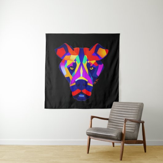 Alexander's Dog black tapestry Wandteppich (Beispiel)