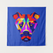 Alexander's Dog blauer Wandteppich (Vorderseite)