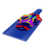 Alexander's Dog blaues Glas-Paddle-Schneidbrett Schneidebrett (Ecke)