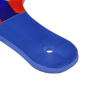 Alexander's Dog blaues Glas-Paddle-Schneidbrett Schneidebrett (Ecke)