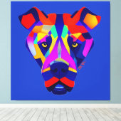 Alexander's Dog blaues Leinwandbild Leinwanddruck (Insitu (Holzboden))