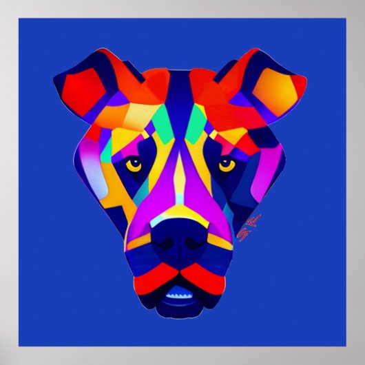 Alexander's Dog blaues mattes Poster (Vorne)