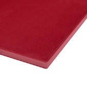 Alexander's Dog rote Glas-Schneidbrett Schneidebrett (Ecke)