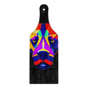 Alexander's Dog schwarzes Glas-Paddle-Schneidbrett Schneidebrett