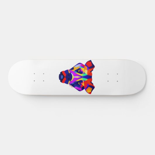 Alexander's Dog weiße Skateboard (Horizontal)