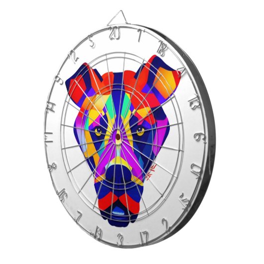 Alexander's Dog weiße Tafel Dartscheibe (Vorderseite rechts)