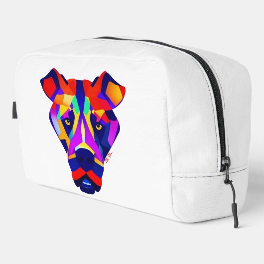 Alexander's Dog White Dopp Kit Waschbeutel (Rechte Ecke)