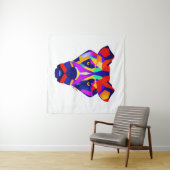 Alexander's Dog white tapestry Wandteppich (Beispiel (Horizontal))