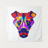 Alexander's Dog white tapestry Wandteppich (Vorderseite)