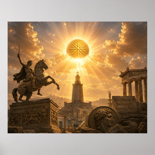 Alexanders Golden Dawn  Altgriechisch Hellenistisc Poster (Vorne)