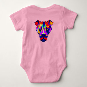 Alexanders Hund Baby-Body rosa Rückseite Baby Strampler