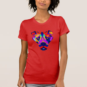 Alexanders Hund Damen rot schmal geschnittenes T-S T-Shirt