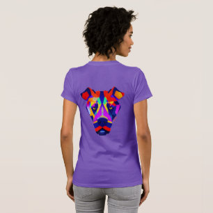 Alexanders Hund Frauen lila schmale T-Shirt Rückse