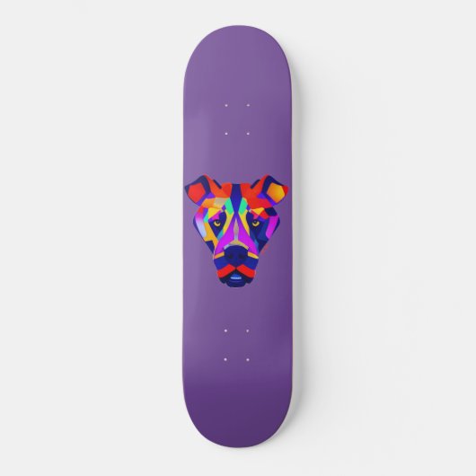 Alexander's Hund lila Skateboard (Vorderseite)