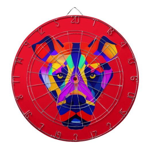 Alexander's Hund roter Dartboard Dartscheibe (vorne)