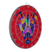 Alexander's Hund roter Dartboard Dartscheibe (Vorderseite Links)