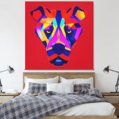 Alexander's Hund roter Leinwanddruck (Insitu (Schlafzimmer))