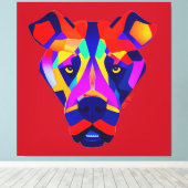 Alexander's Hund roter Leinwanddruck (Insitu (Holzboden))