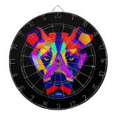 Alexander's Hund schwarze Tafel Dartscheibe (vorne)