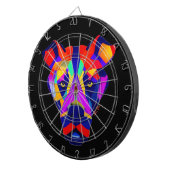 Alexander's Hund schwarze Tafel Dartscheibe (Vorderseite rechts)