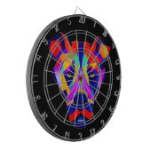 Alexander's Hund schwarze Tafel Dartscheibe (Vorderseite Links)