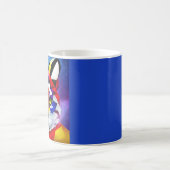 Alexanders Katze blaue rechte Hand Tasse (Mittel)