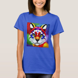 Alexanders Katze Damen blaues T-Shirt