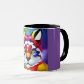 Alexanders Katze lila und schwarze Mitte Combo-Tas Tasse (VorderseiteRechts)