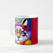 Alexanders Katze rote rechte Hand Tasse (Vorderseite Links)