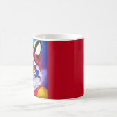 Alexanders Katze rote rechte Hand Tasse (Mittel)