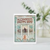 Alexander's Ragtime Band Vintag Songbook Cover Postkarte (Stehend Vorderseite)