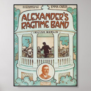 Alexander's Ragtime Band Vintage Songbook Cover Poster