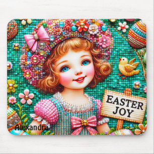 ALEXANDRA~ EASTER JOY VINTAG GIRL ~ Maus Pad Mousepad