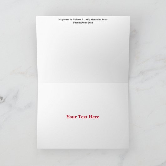 Alexandra Exter Dankeskarte (Innenseite)