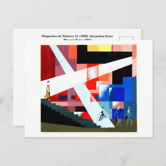 Alexandra Exter Feiertagspostkarte (Vorne/Hinten)