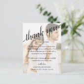 Alexandra Foto Wedding Empfang Vielen Dank Postkarte (Stehend Vorderseite)