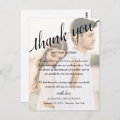 Alexandra Foto Wedding Empfang Vielen Dank Postkarte (Vorne/Hinten)