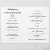 Alexandra Katholic Wedding Mass Zeremonie Programm (Rückseite)