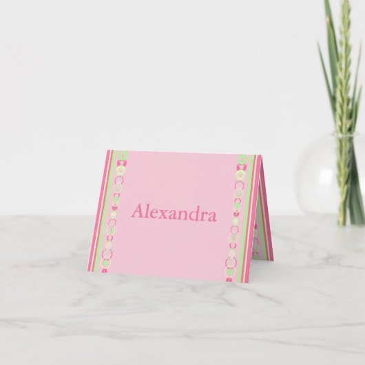 Alexandra Pink Modern Circles Card Karte (Vorderseite)