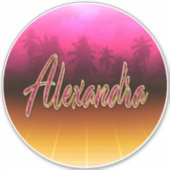 Alexandra Vorname Name pink Aufkleber Sticker (Vorderseite)