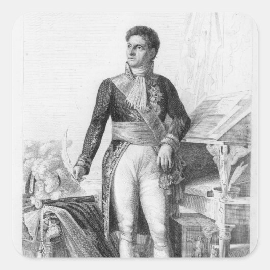 Alexandre Berthier Quadratischer Aufkleber (Vorderseite)