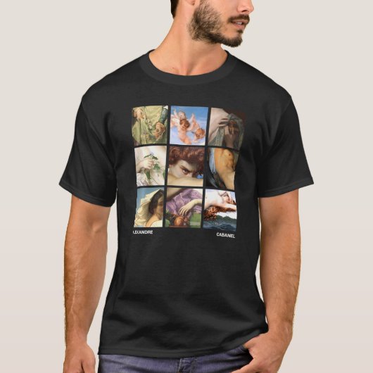 Alexandre Cabanel Famous Paintings Grid T-Shirt (Vorderseite)