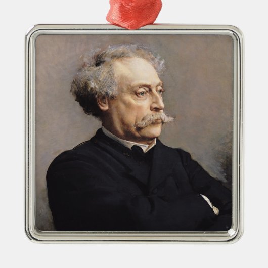 Alexandre Dumas Fils 1886 Silbernes Ornament (Vorne)