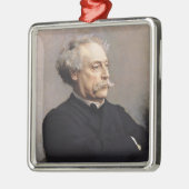 Alexandre Dumas Fils 1886 Silbernes Ornament (Links)
